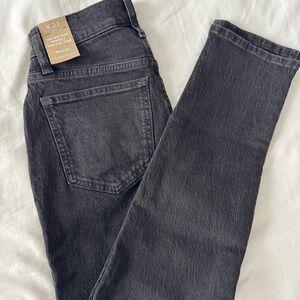 Madewell The Mid-Rise Perfect Vintage Dark Gray/Black Jeans Size 23